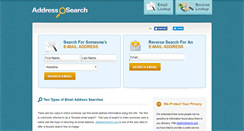 Desktop Screenshot of email.addresssearch.com