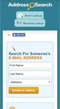 Mobile Screenshot of email.addresssearch.com